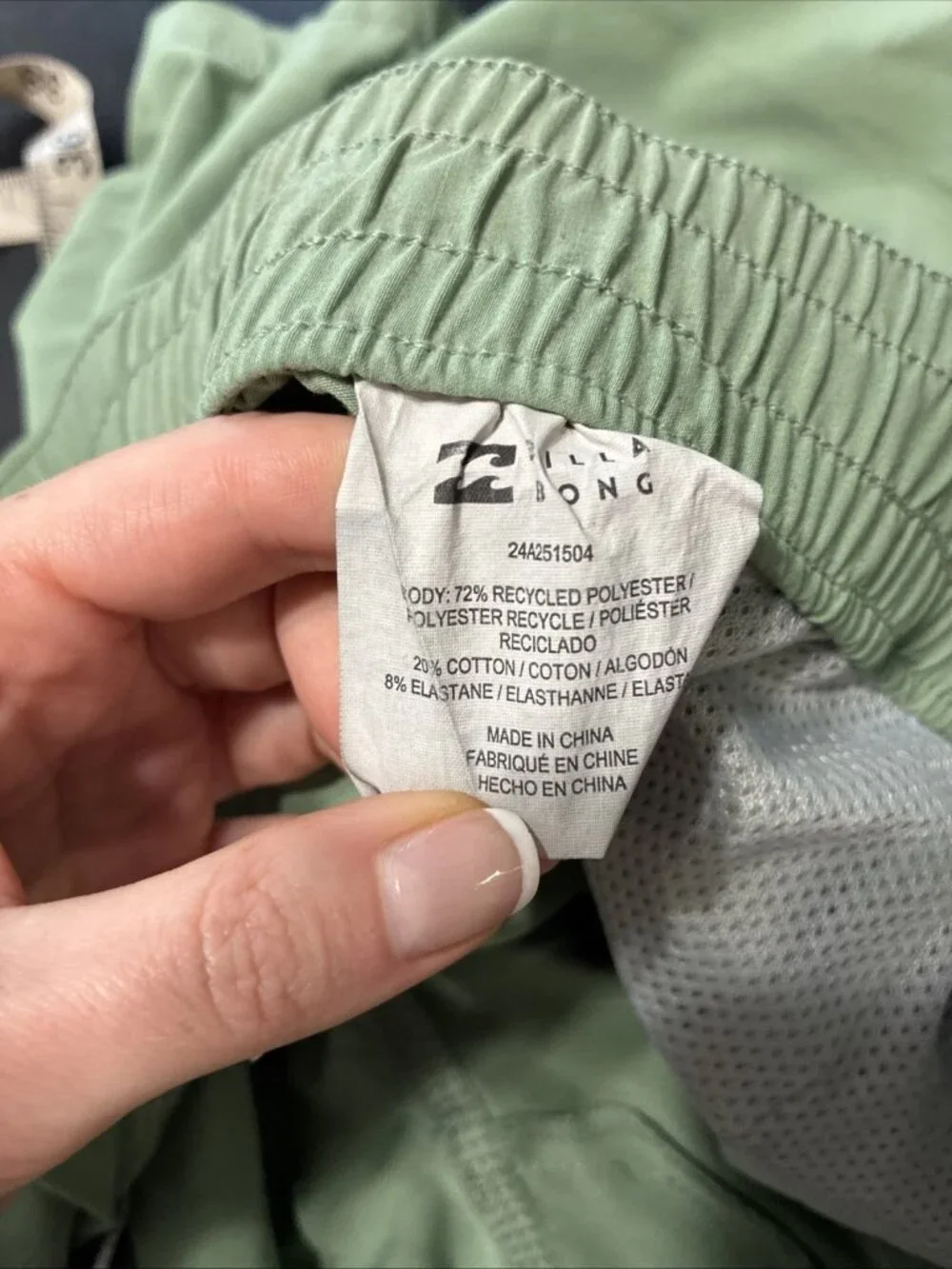 Billabong Men’s Layback Upcycler Swim Trunks Board Shorts Sage Green Large 6”